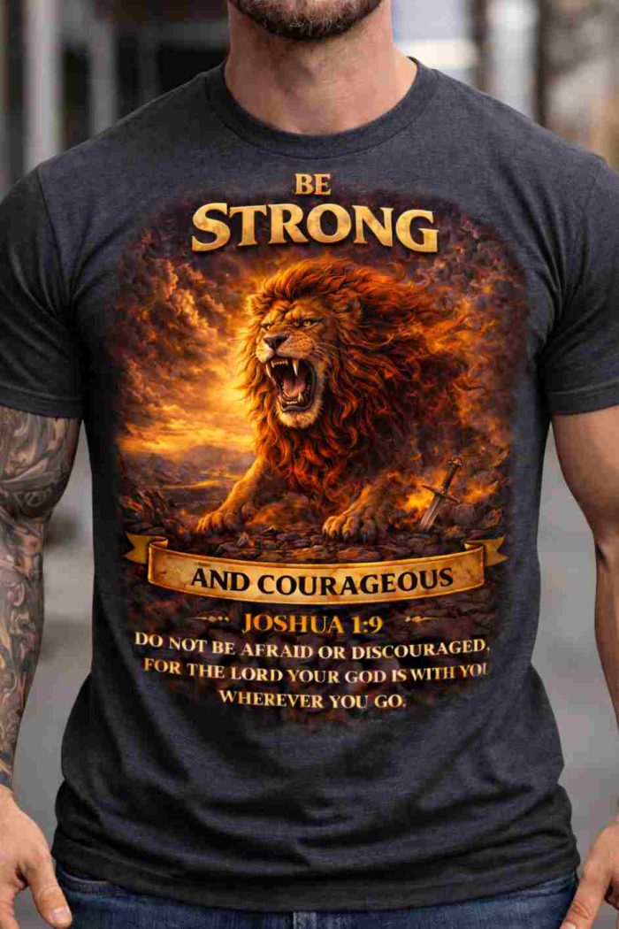 Be Strong and Courageous – Joshua 1:9 Tee - Image 8