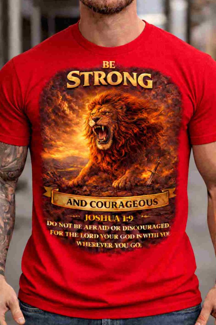Be Strong and Courageous – Joshua 1:9 Tee - Image 3