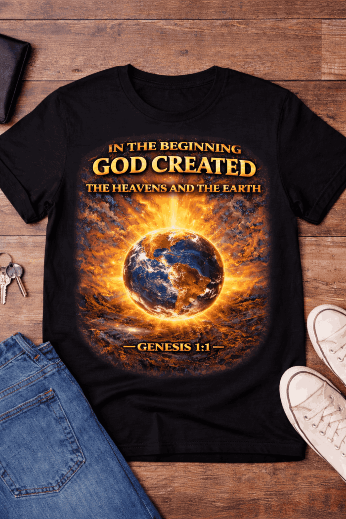 In the Beginning – Genesis 1:1 Tee - Image 7