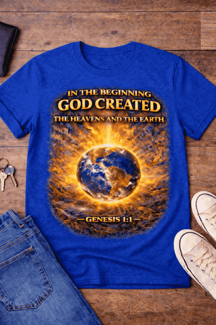In the Beginning – Genesis 1:1 Tee - Image 4