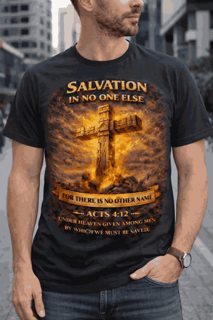Salvation in No One Else – Acts 4:12 Tee - Image 6