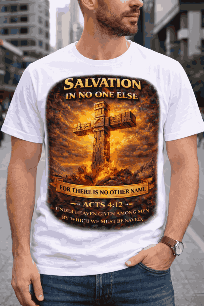 Salvation in No One Else – Acts 4:12 Tee - Image 8