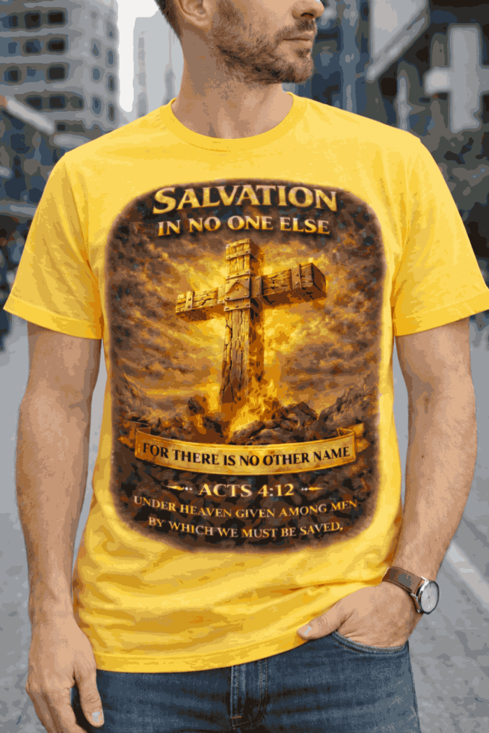 Salvation in No One Else – Acts 4:12 Tee - Image 4