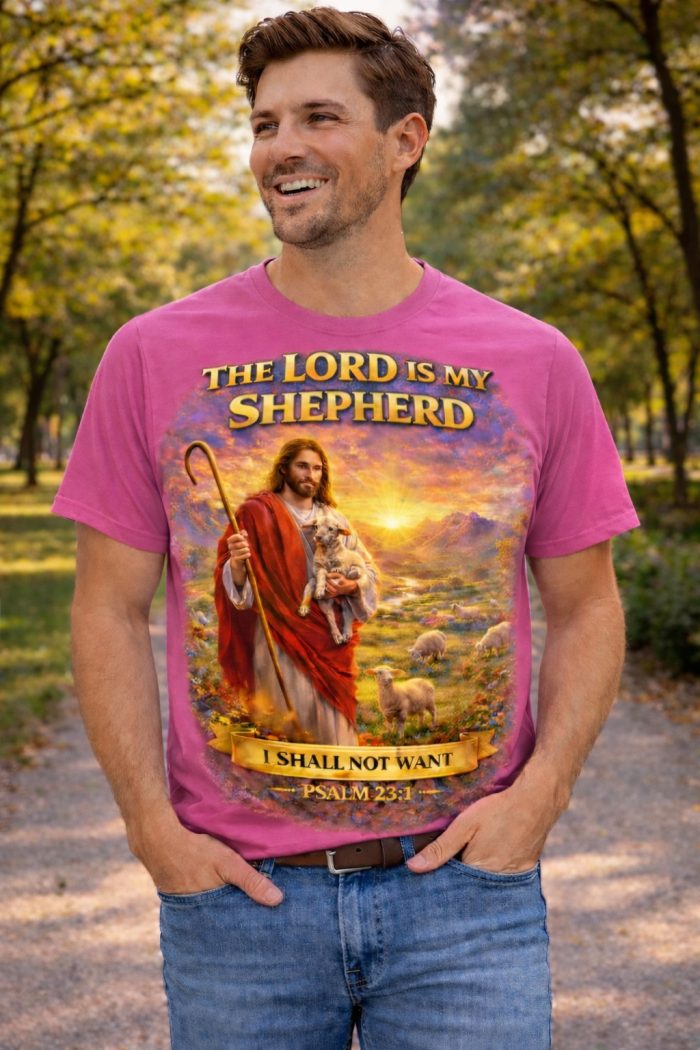 The Lord Is My Shepherd – Psalm 23:1 T-Shirt - Image 6