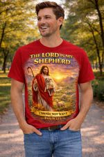 The Lord Is My Shepherd – Psalm 23:1 T-Shirt - Image 2