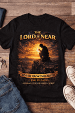 The Lord Is Near – Psalm 34:18 Tee - Image 7